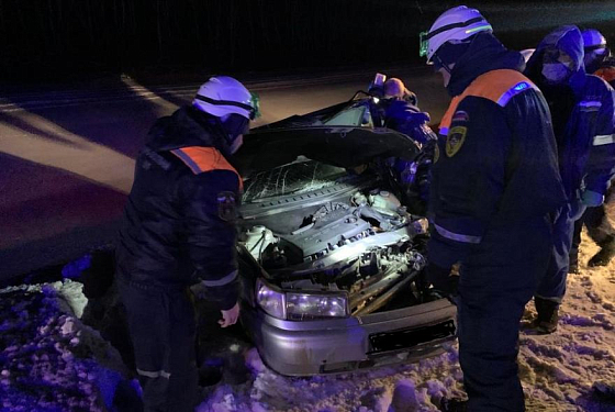 После ДТП в Колышлейском районе водителя доставали спасатели 
