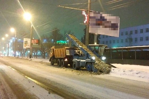 За ночь из Пензы вывезли 3500 кубометров снега