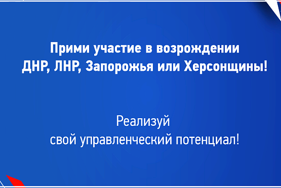 Пензенцы могут занять управленческие должности на освобожденных территориях