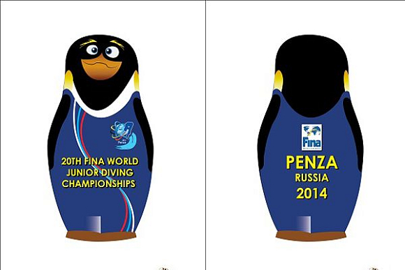 Пингвиненок — символ юниорского Первенства мира по прыжкам в воду, которое пройдет в Пензе