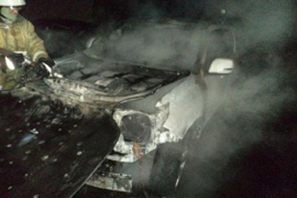 В Пензе ночью сгорел автомобиль Chevrolet Cruze