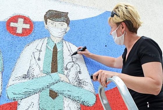 В Пензе появилось граффити, посвященное медикам