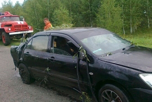 В Пензенском районе перевернулся автомобиль Peugeot