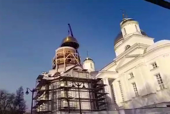 В Пензе у Спасского собора появился еще один купол