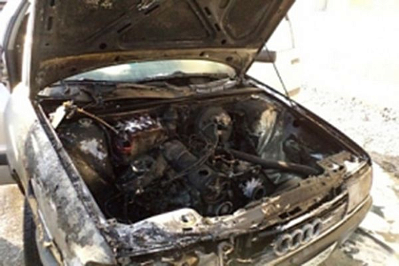 В Бессоновском районе сгорела Audi