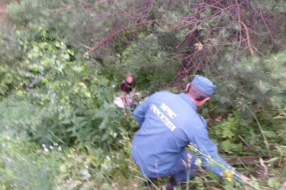 В Пензенской области спасатели вытащили 80-летнюю пенсионерку из глубокого оврага