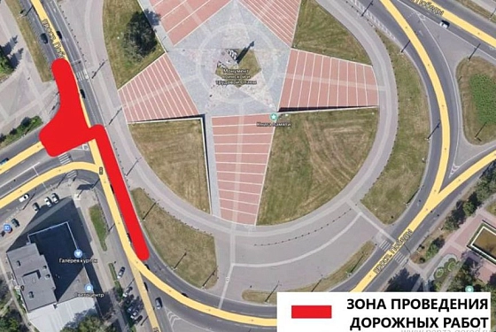 В Пензе у памятника Победы на неделю ограничат движение транспорта