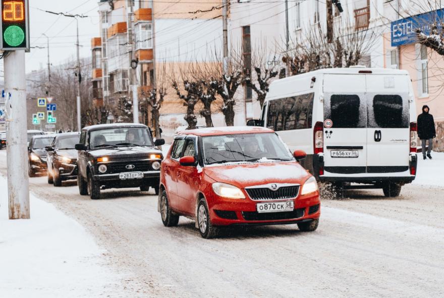 Водителей Пензенской области предупредили о снегопаде 