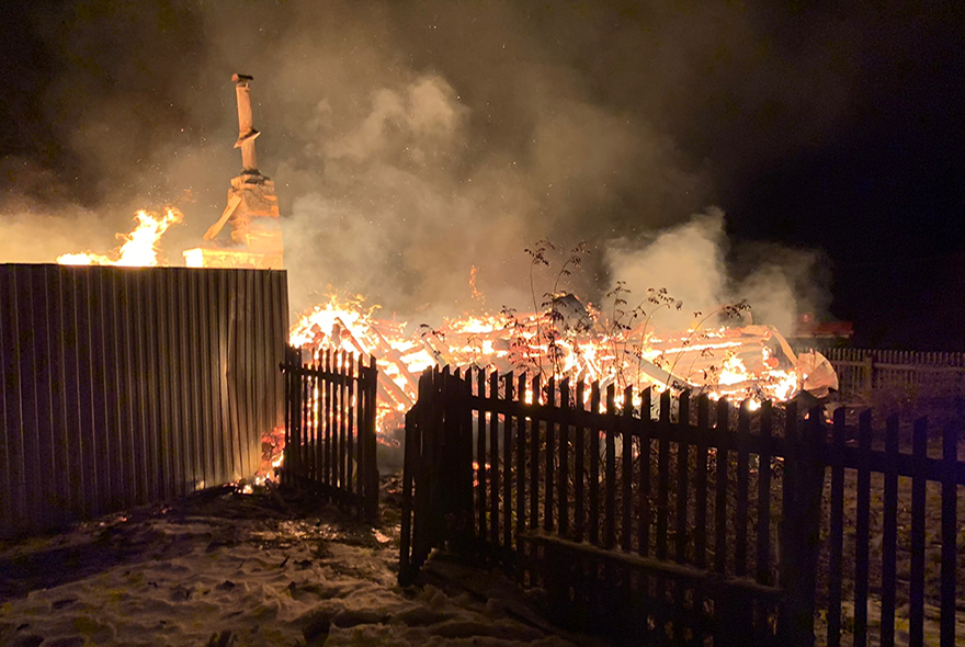 В Шемышейском районе сельчанин погиб при пожаре