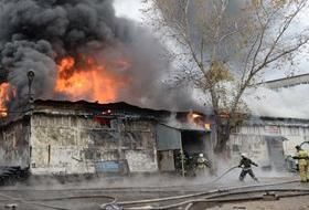 Пожар на улице Калинина в Пензе 4 октября