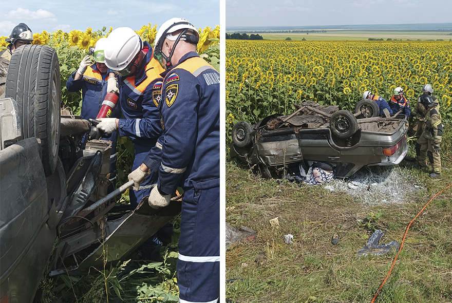 Пензенские спасатели достали из автомобиля тела трех погибших в ДТП