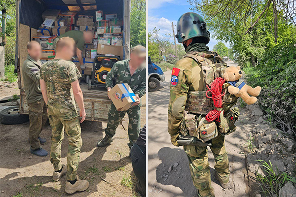 Бойцы получили посылки и весточки из дома