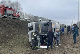 Появилось видео с автобусом, попавшим в смертельную аварию по дороге в Пензу
