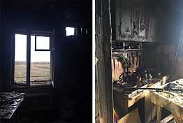 В Бессоновке после пожара нашли тело хозяина дома