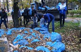 Из пензенского сквера вывезли 8 кубометров мусора