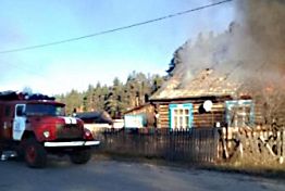 В Шемышейском районе при пожаре рухнула крыша дома