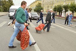 С ярмарки в Пензе горожане увозили картошку мешками