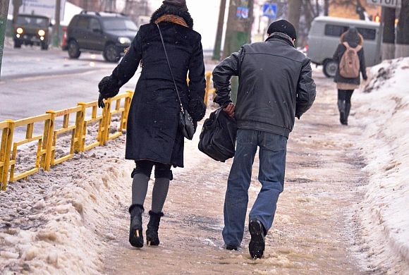 Непогода в Пензе: похолодание до -10 °С , гололед на дорогах и снегопад