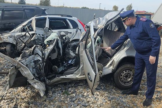 Следком показал видео с места ДТП в Мокшанском районе