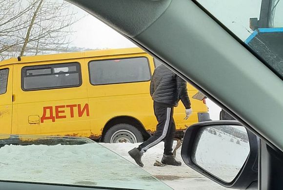 В Наровчатском районе школьная «Газель» вылетела в кювет