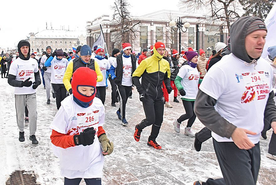 В Пензе 1 января любители спорта пробежали 2022 метра