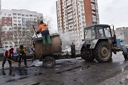 В Пензе приступили к мелкоямочному ремонту дорог