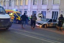 В Пензе на ул. Кирова столкнулись легковое авто и маршрутка