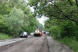 В Пензе начался ремонт дороги на Ленинский лесхоз