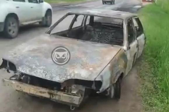  Под Пензой ночью сгорел автомобиль  ВАЗ