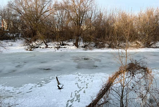 В Пензе девушка провалилась под лед на Суре