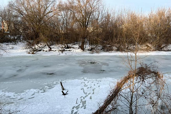 В Пензе девушка провалилась под лед на Суре