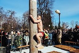 Покорение потешного столба в парке Белинского (22.02.2026)