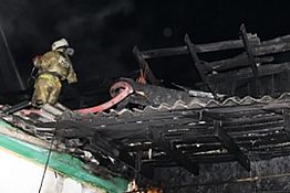 В Никольске пожар на ул. Крутилина тушили 10 спасателей
