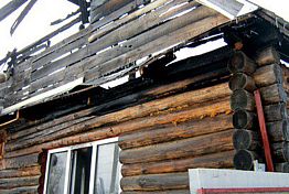 В Городище дом от огня спасали 13 пожарных