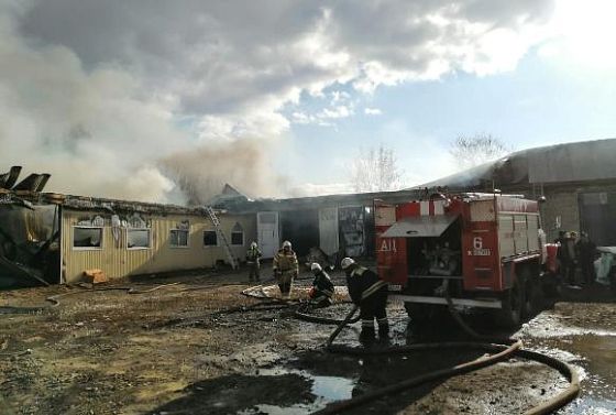 В МЧС рассказали подробности пожара в мебельном цехе в Кузнецке