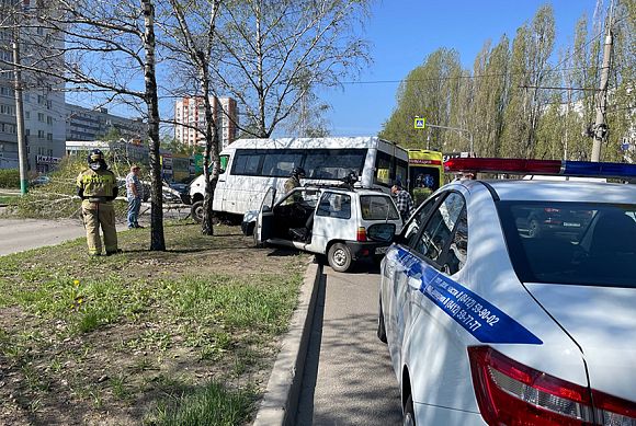 Появилось видео с маршруткой, повалившей дерево в Пензе