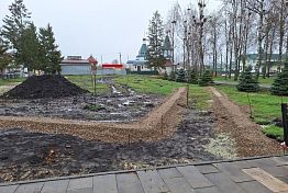 В Башмаково обустраивают сквер на Аллее Героев