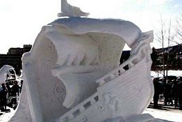 Во дворах Заречного «пришвартовались» снежные корабли Во дворах Заречного «пришвартовались» снежные корабли