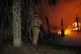 Появились фото пожара в пензенском селе
