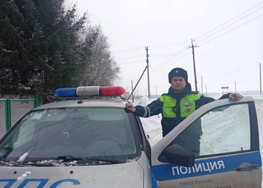 В Башмаковском районе водители и инспекторы вынесли автомобиль из кювета