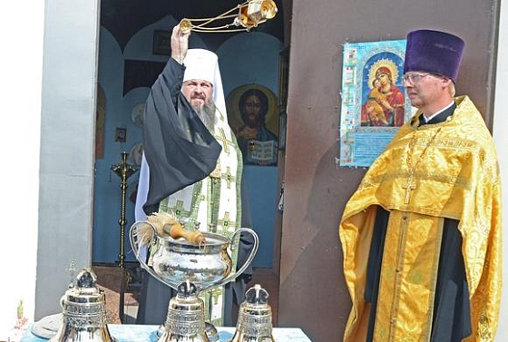 В храме Казанской иконы Божией матери в селе Ленино состоялся чин освящения колоколов