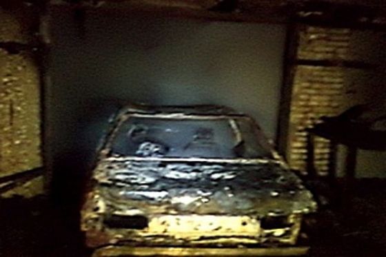 В пензенской глубинке гараж сгорел вместе с авто