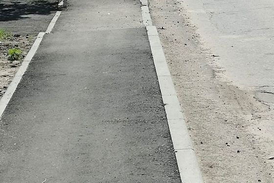 В Белинском благоустроили тротуар на улице Садовой