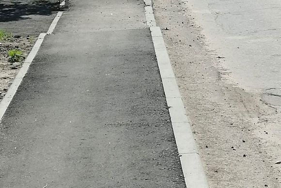 В Белинском благоустроили тротуар на улице Садовой