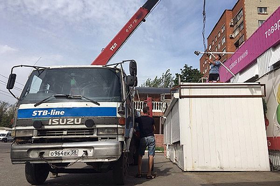 В Пензе на ул. Тернопольской демонтировали киоск