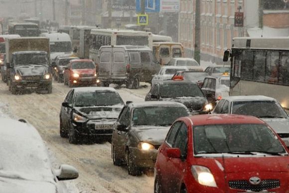 Водителей Пензы предупредили о мокром снеге на дорогах