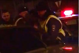 Задержание пьяного водителя «девятки» на пр. Победы попало на видео