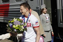 В Пензе торжественно встретили 17-летнего гимнаста Ильдара Юскаева