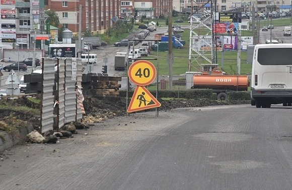 В Пензе размывает ремонтируемую дорогу на пр. Строителей