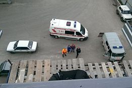 В Пензе спасатели сняли строителя с высоты 8 метров